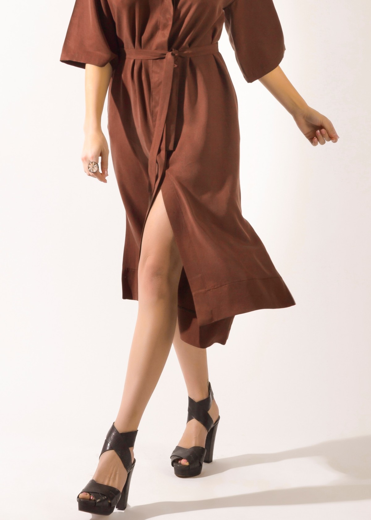 SIRENE EGEENNE dress  Melite BROWN