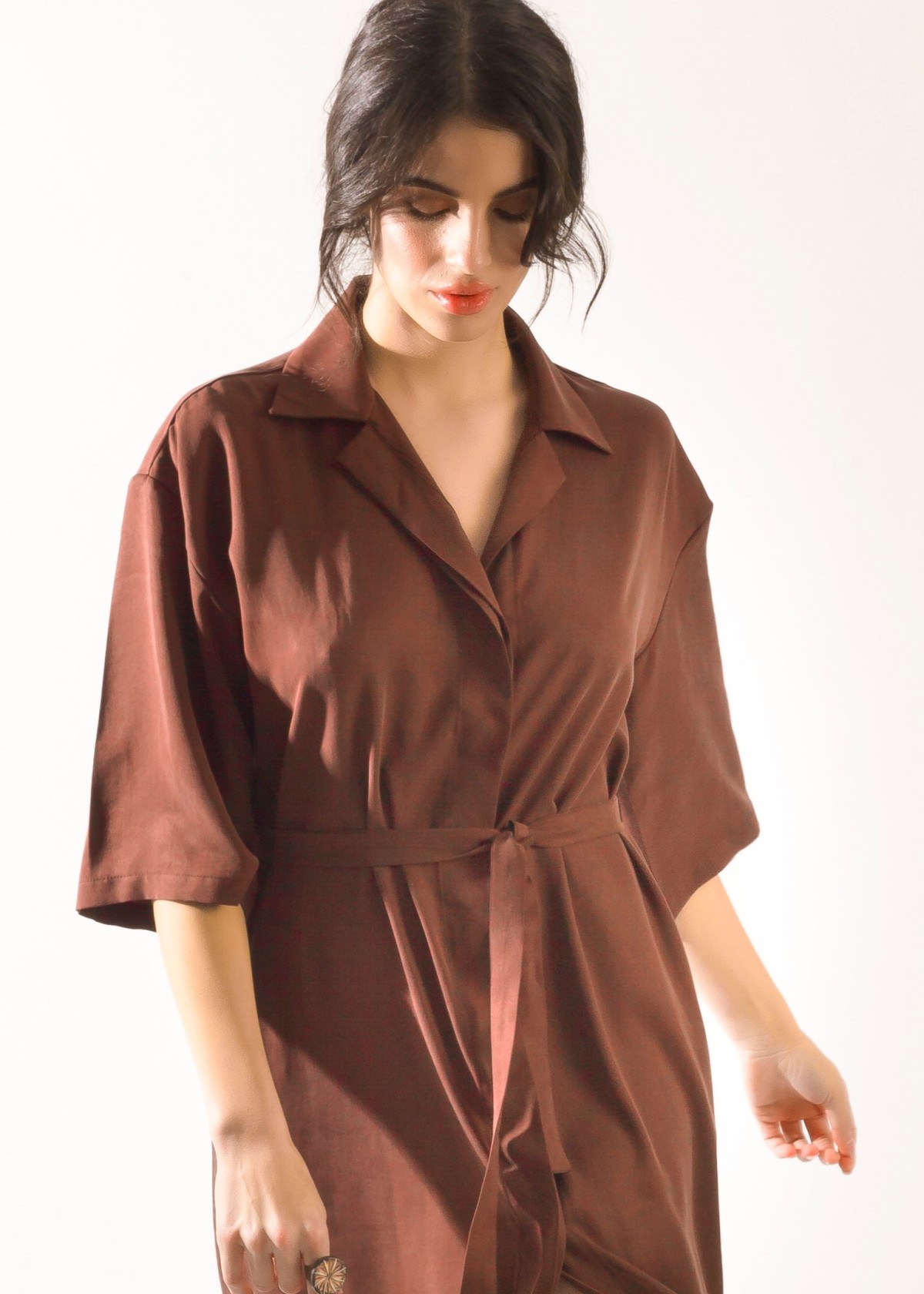 SIRENE EGEENNE dress  Melite BROWN