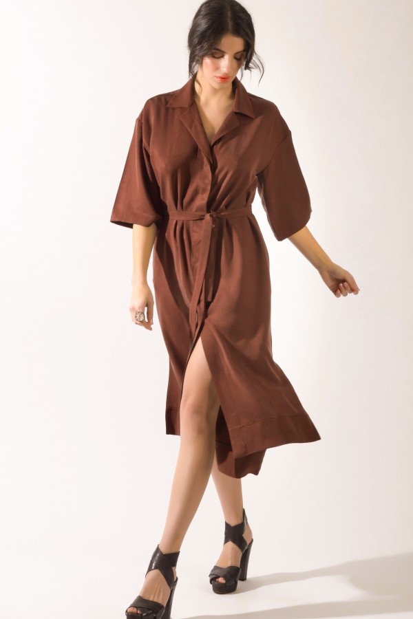 SIRENE EGEENNE dress  Melite BROWN