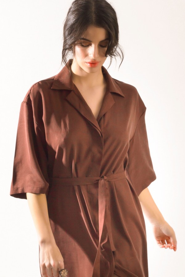 SIRENE EGEENNE dress  Melite BROWN